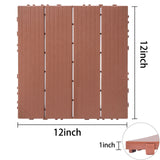 Plastic Interlocking Deck Tiles, Waterproof All Weather Use