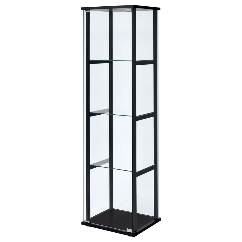 Serena - 4 Shelf Curio Cabinet - Black