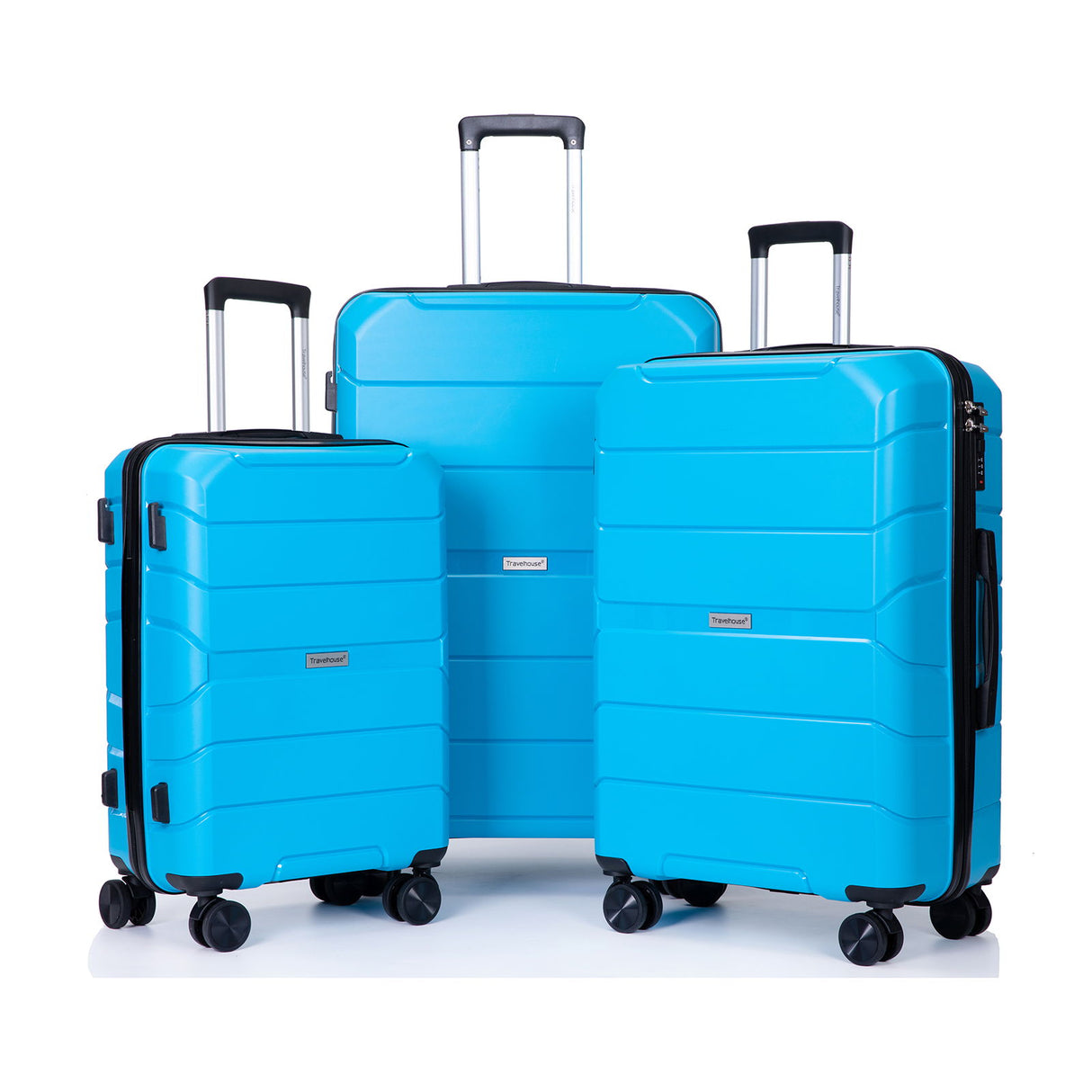 Hardshell Suitcase Spinner Wheels Lightweight Durable Suitcase With Tsa Lock, 3 Piece Set