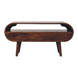 Solid Wood Circular TV Stand