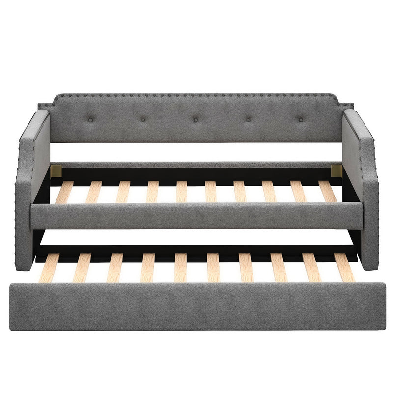 Upholstered Daybed With Trundle