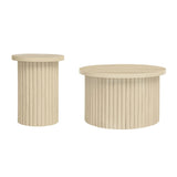 Modern Round Coffee Table And Side Table (Set of 2)