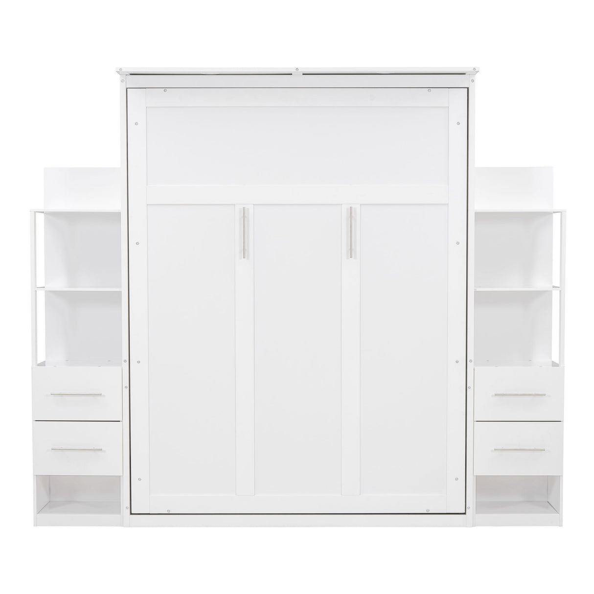 Murphy Wall Bed With Shelves, Drawers And LED Lights