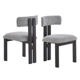 Modern Upholstered Armless Dining Chairs With Metal Legs