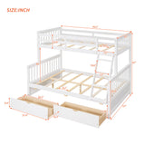 Bunk Bed With Ladders And 2 Storage Drawers