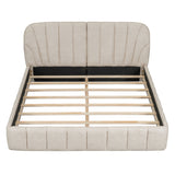 Elegant Design Upholstered Platform Bed
