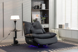 270 Swivel Glider Recliner Chair, Power Recliner Rocking Chair, USB Port Charge For Nursery Chair With Atmosphere Lamp For Living Room Bedroom Apartment