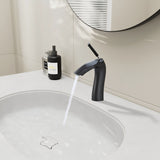 Contemporary Single Handle Lavatory Basin Sink Faucet Brass - Matte Black