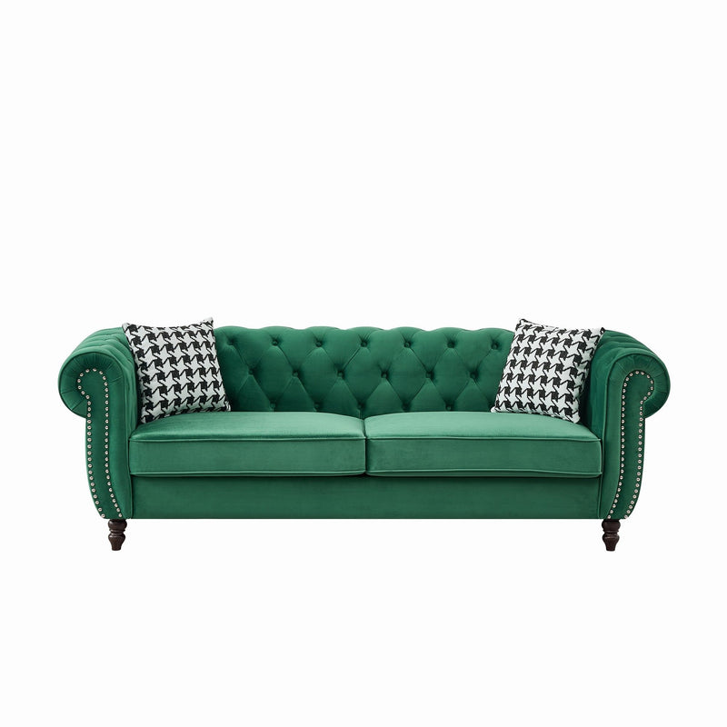 Chesterfield Sofa With Roll Armrest