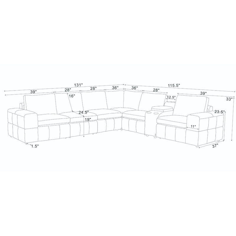 Large - Arm Upholstery Modular Sectional With Custom Configuration - Olive Green