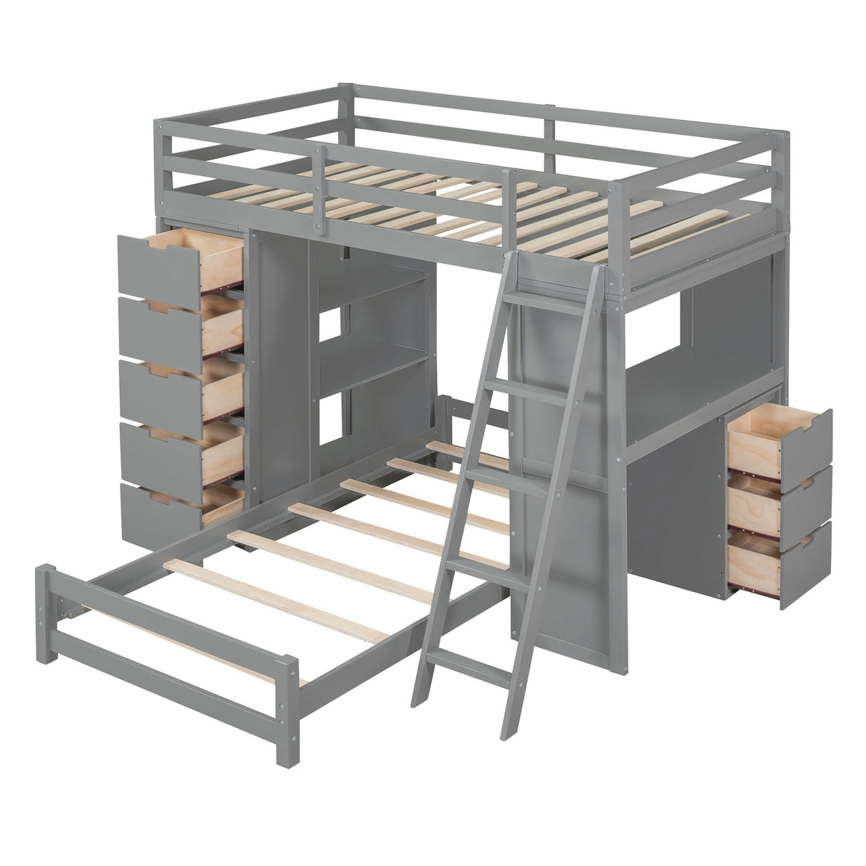Bunk Bed With LED Light And USB Ports