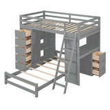 Bunk Bed With LED Light And USB Ports