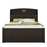 LED Platform Bed With Trundle With Storage Headboard With Drawers