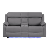 Blanche - Console Reclining Loveseat With LED Lights