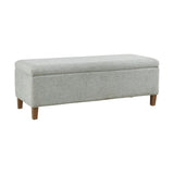 Marcie - Upholstered Storage Bench With Soft Close Lid - Blue