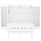 Murphy Bed With Shelves, Drawers And USB Ports