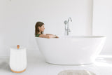 Towel Warmers, Luxury Bucket Towel Warmers, Large Towel Warmers For The Bathroom, Fits Up To 2 Oversized Towels - White