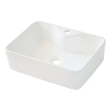 Modern Ceramic Rectangular Vessel Bathroom Sink With Sleek Design