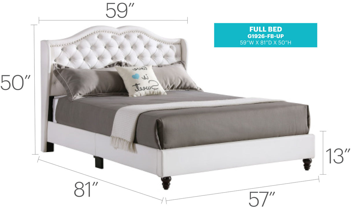 Upholstered Velvet Bed Transitional