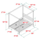Canopy Bed Frame Modern Minimalist Boho