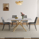 Modern Expandable Dining Table With Retractable Leaf With Chairs