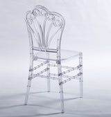 Welding Chair, Dining Chair / Plastic Seat (Set of 4) - Transparent