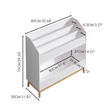 Bookcase Organizer With Storage, 3 Tier Toddler Book Display Shelf For Playroom - White