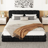 Queen Size Upholstered Platform Bed - Black