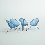 Outdoor Conversation Set With Ergonomic Lounge Chairs And Tempered Glass Table