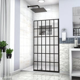 Frameless Fixed Shower Door, Open Entry Design
