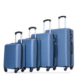 Luggage 4 Piece Lightweight Suitcase With Rotating Wheels With Tsa Lock,