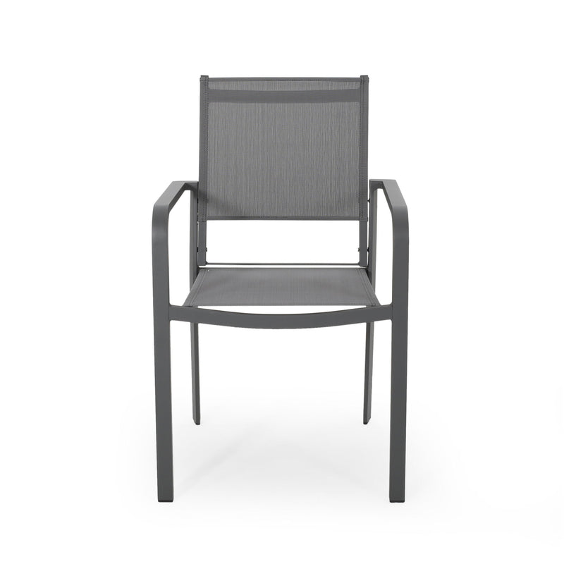 Waterfal - Outdoor Aluminum Dining Chair With Seat (Set of 2)