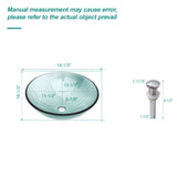 Vessel Sink With Trim, Round Bowl, Pop Up Drain (No Faucet) - Green