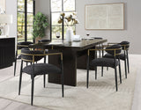 Jaramillo - 7 Pieces Dining Room Set - Gold / Rustic Espresso