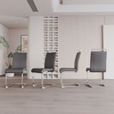 Modern Dining Chairs With Padded Seat, High Back