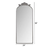 Vintage Arched Full Body Mirror, Wall Mounted For Living Room