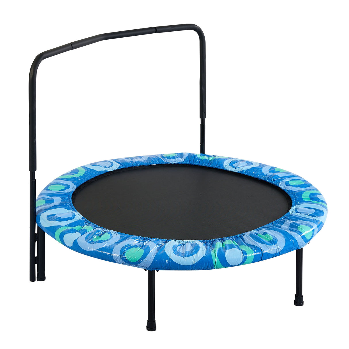 Joy Children's Trampoline With Handrails For Indoor And Outdoor Fun - Blue