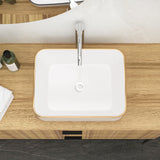 Modern European Style Ceramic Rectangular Vessel Bathroom Sink