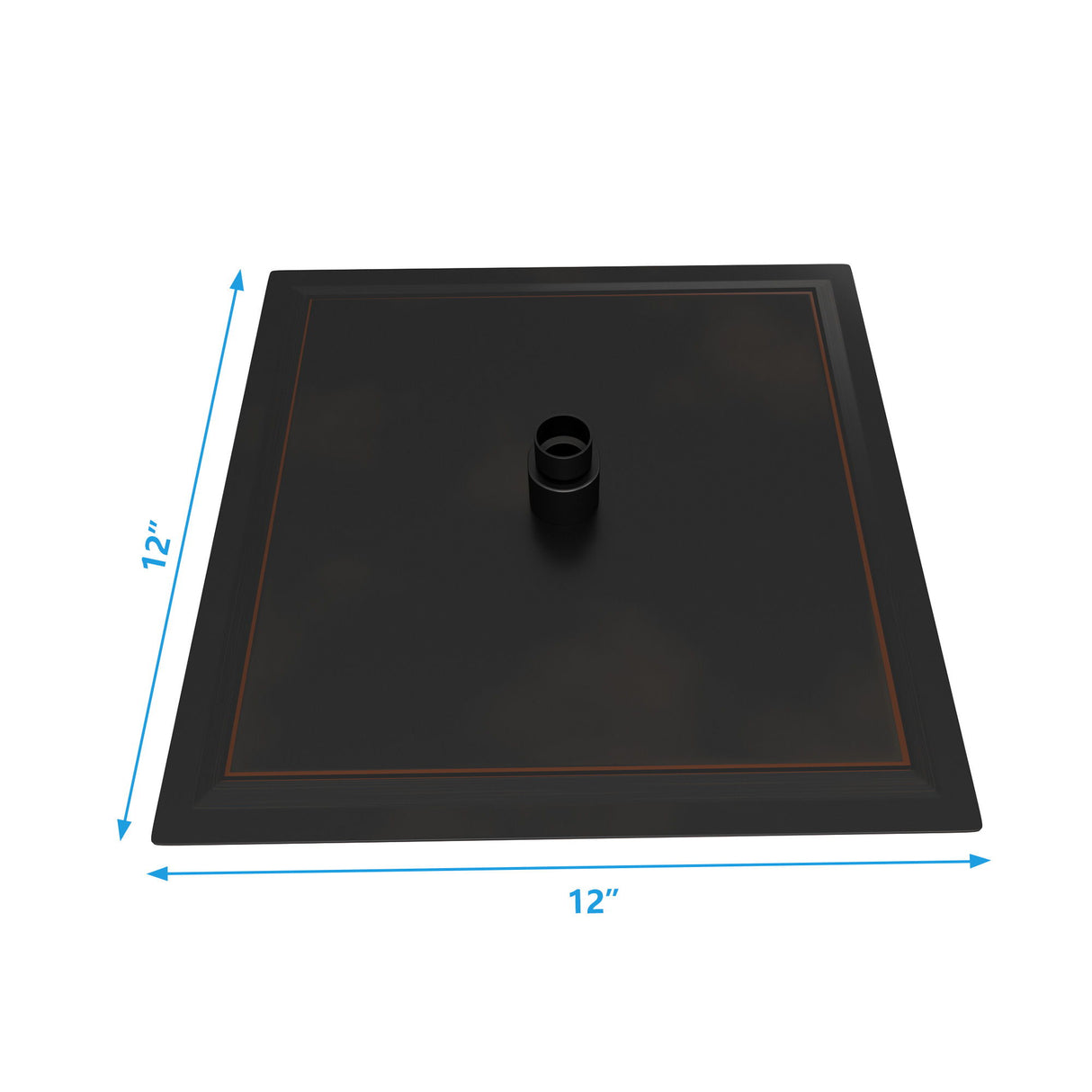 Luxury Rain Fixed Shower Head 12" Square Oil Rubbed Bronze Stainless Steel - Oil-Rubbed Bronze