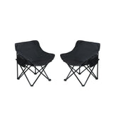 2 Pieces Outdoor Camping Chairs Folding / Portable, Comfortable Seating, Durable Steel Fram