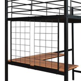 Bed With Desk And Grid