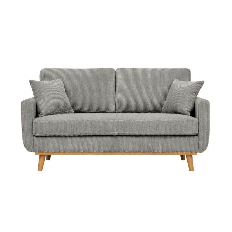 Upholstered Loveseat With Arms And Pillows
