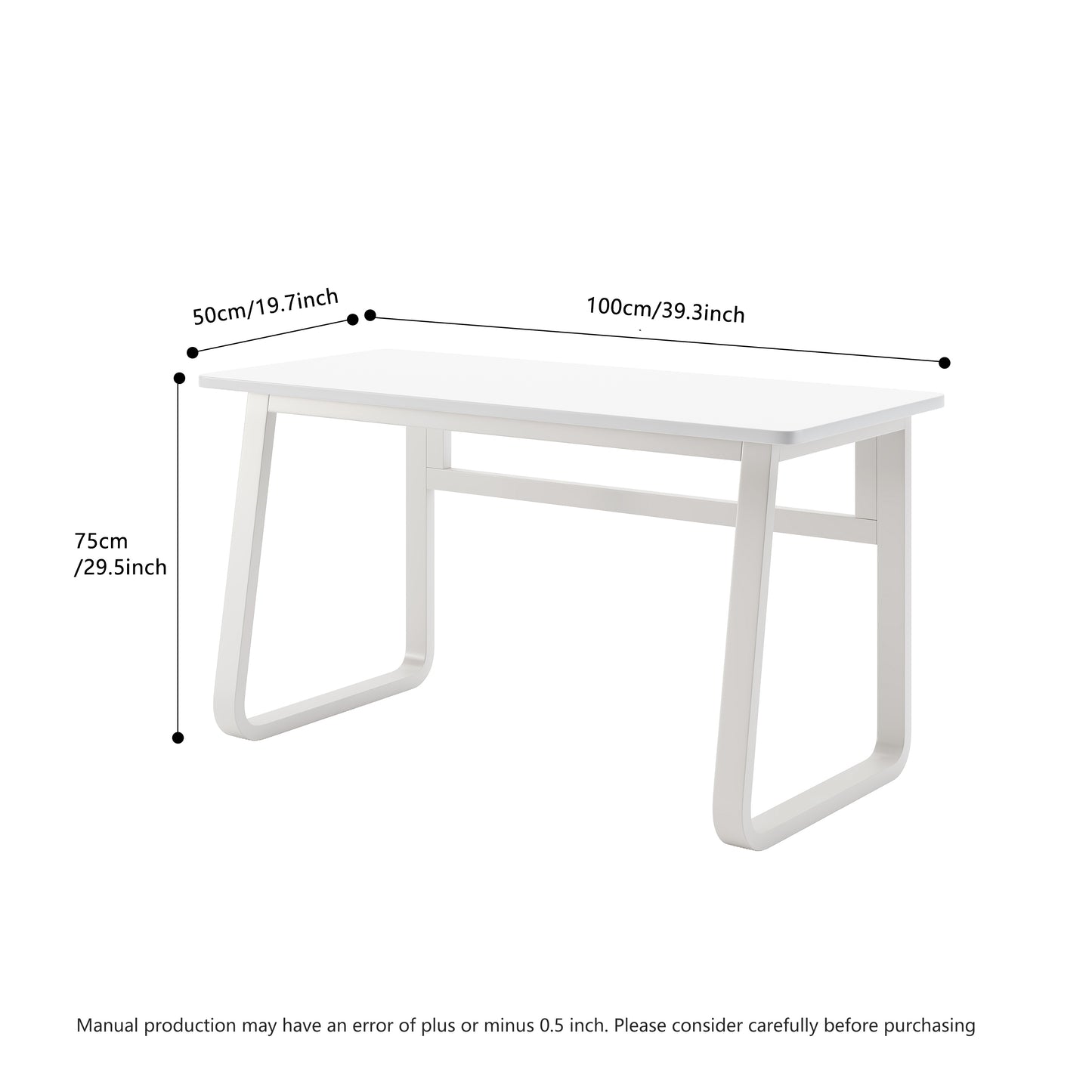 L39.3inch Computer Desk Modern Simple Style Desk for Home Office,  Small Writing Table Study Corner Work Desk for Bedroom