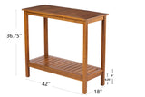 Workstation For Garden Balcony Garage, Acacia Console Potting Table