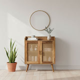 Larissa - T Bar Raised Cabinet - Brown