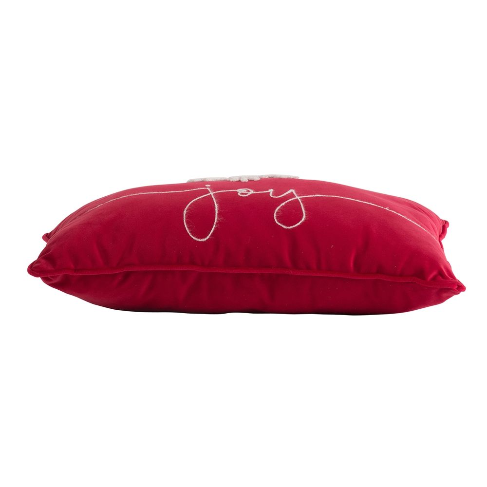 Velvet Pillow With Embroidered Joy And Frosty Snowflake, For Christmas Halloween Holiday Decor (Set of 2)