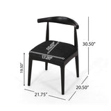 Mid Century Modern Dining Chair Set With Upholstered Seating