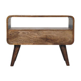 Solid Wood Curved Media Unit