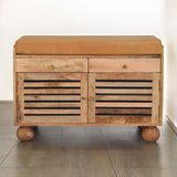 Shutter Shoe Rack With 2 Drawers - Beige