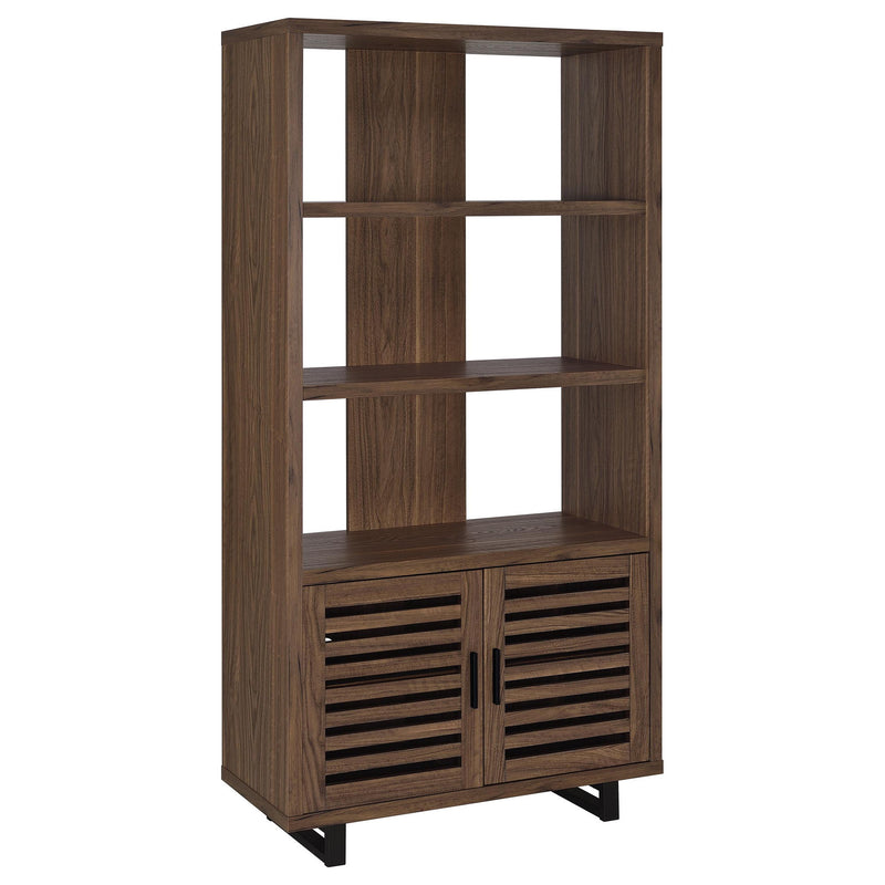 Rodger - 3 Shelf Cabinet Bookcase - Walnut